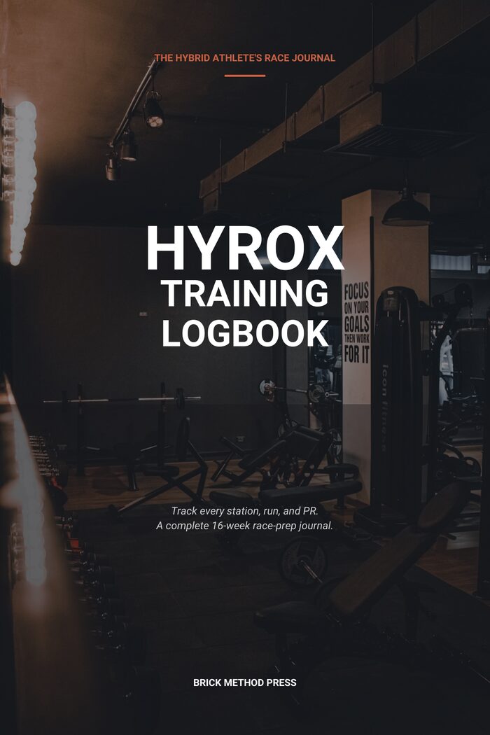 Hyrox Training Logbook cover - a 16-week race-prep journal